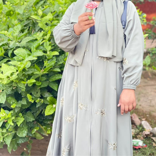 The Serene Embroidered Abaya - Image 4