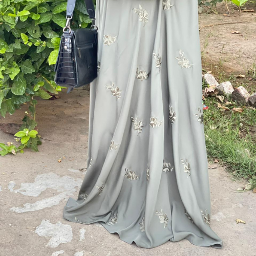 The Serene Embroidered Abaya - Image 9